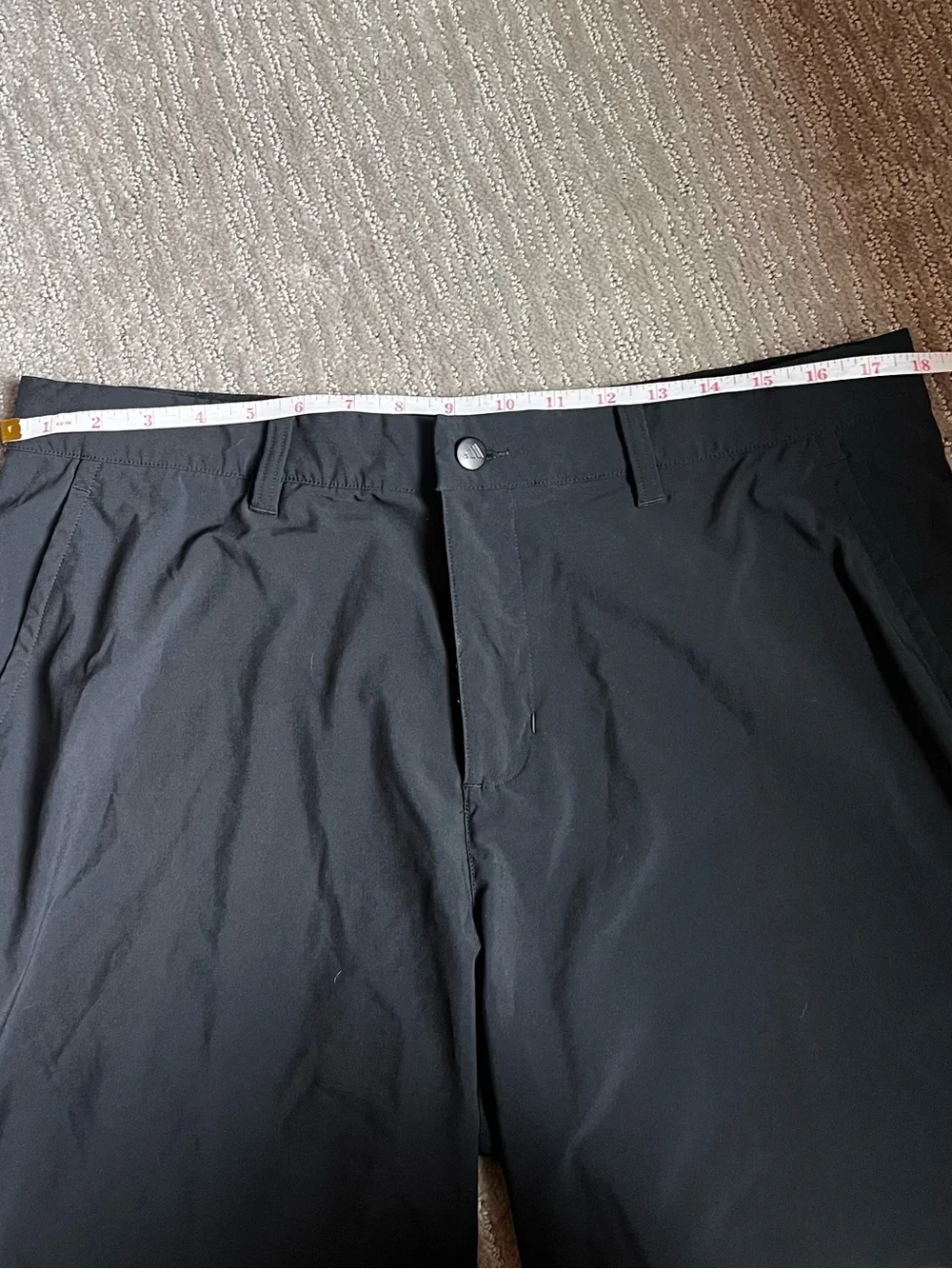 adidas Men's Black Flat-Front Performance Shorts